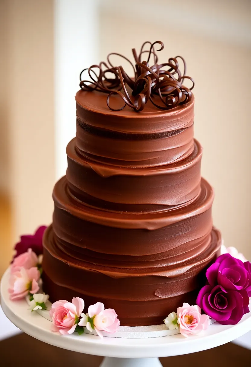 21 Simple Wedding Cakes That Will Leave You Speechless (You Won't Believe #10!) - 19. Simple Chocolate Layer Cake