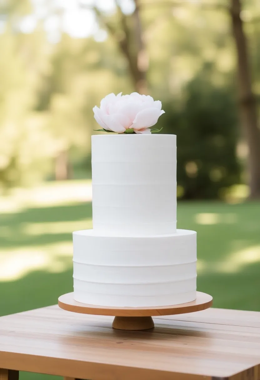 21 Simple Wedding Cakes That Will Leave You Speechless (You Won't Believe #10!) - 6. Minimalist Two-Tier Cake