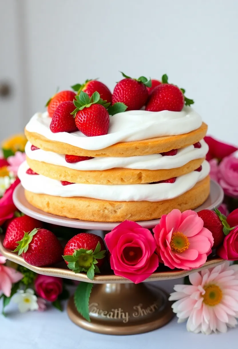 21 Simple Wedding Cakes That Will Leave You Speechless (You Won't Believe #10!) - 13. Strawberry Shortcake