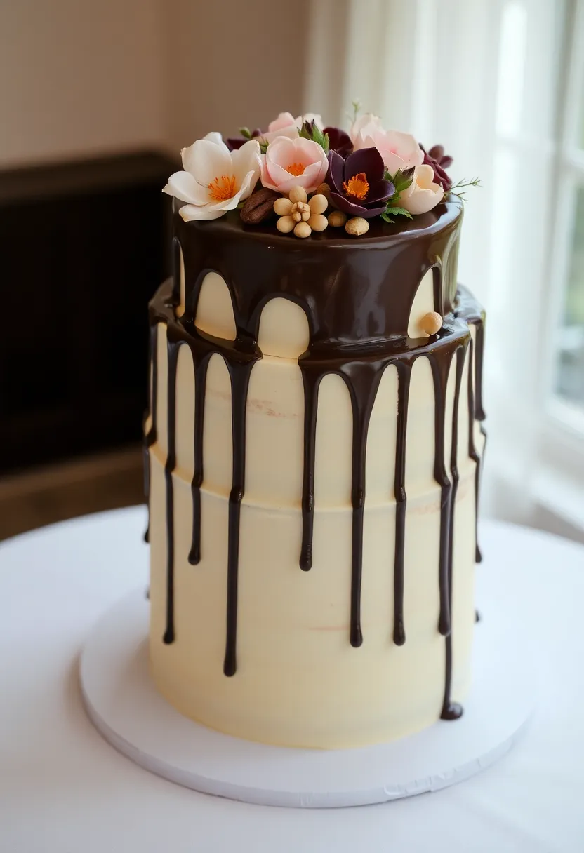 21 Simple Wedding Cakes That Will Leave You Speechless (You Won't Believe #10!) - 15. Vanilla Almond Drip Cake