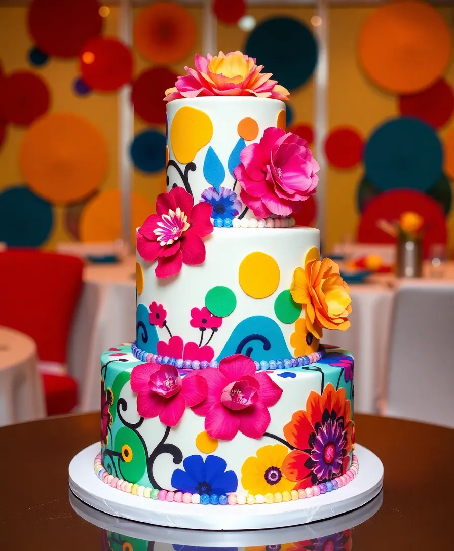 21 Stunning Floral Wedding Cakes That Will Steal Your Heart (You Won't Believe #13!) - 5. Bold and Bright