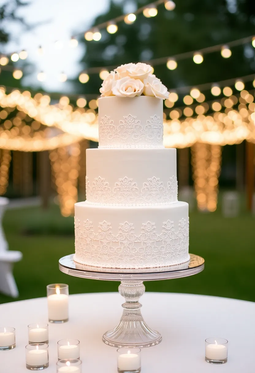 25 Classic Vintage Wedding Cakes That Will Make You Swoon (Don't Miss #15!) - 1. The Timeless White Tiered Cake