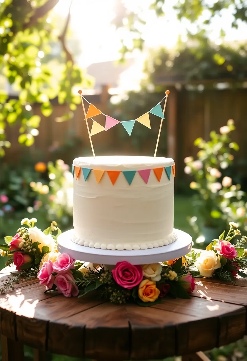 25 Classic Vintage Wedding Cakes That Will Make You Swoon (Don't Miss #15!) - 16. Vintage Bunting Cake