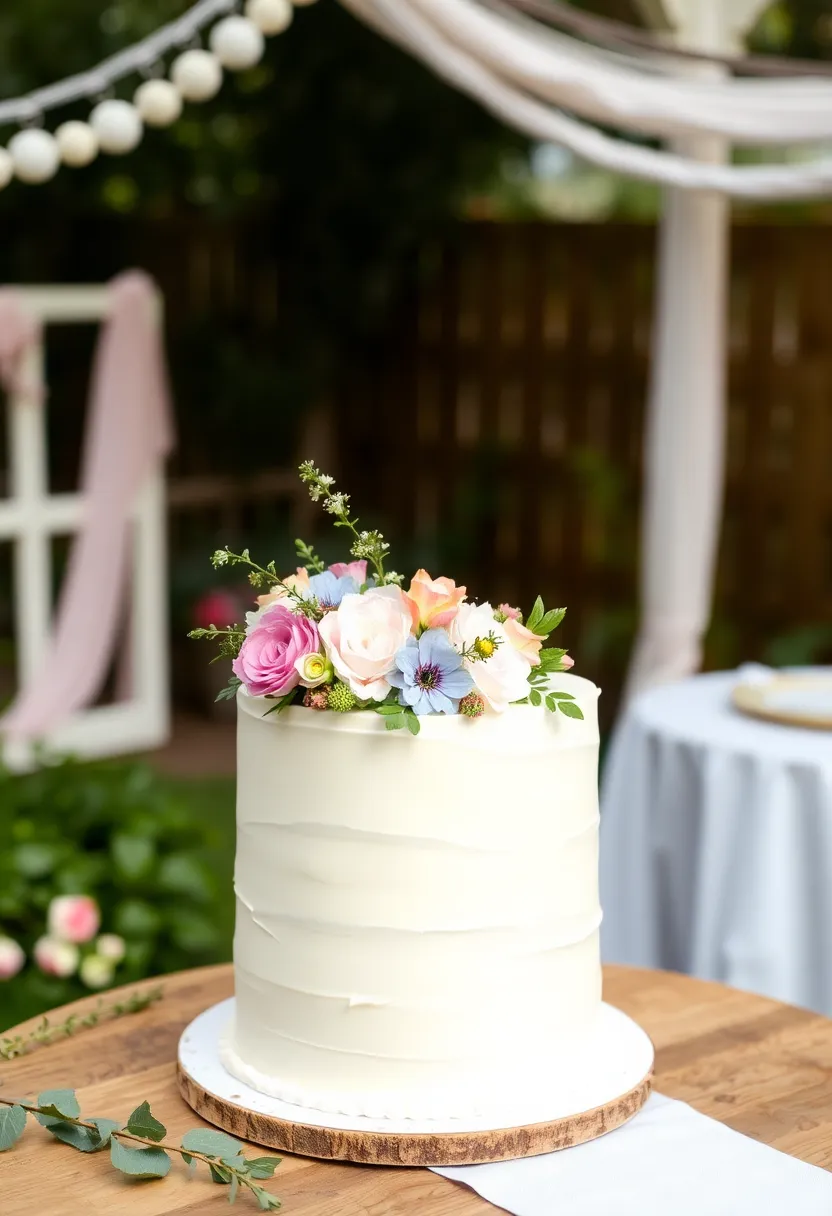 25 Classic Vintage Wedding Cakes That Will Make You Swoon (Don't Miss #15!) - 17. Simple and Sweet Buttercream Frosted Cake