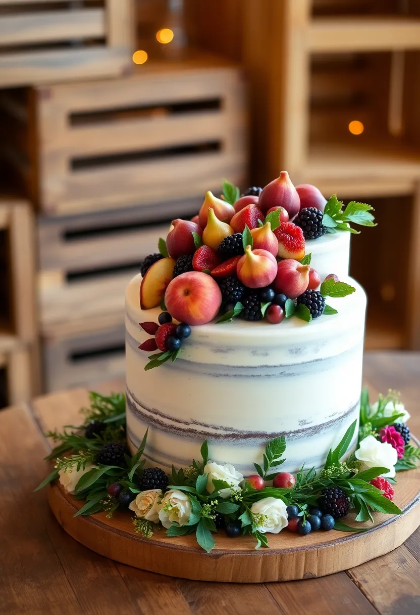 25 Classic Vintage Wedding Cakes That Will Make You Swoon (Don't Miss #15!) - 12. Vintage Charm with Fruit