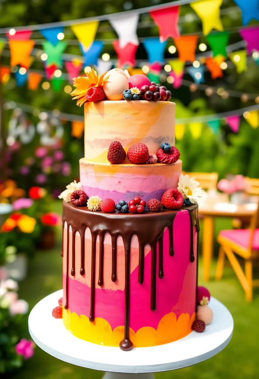 25 Classic Vintage Wedding Cakes That Will Make You Swoon (Don't Miss #15!) - 5. Whimsical Drip Cake