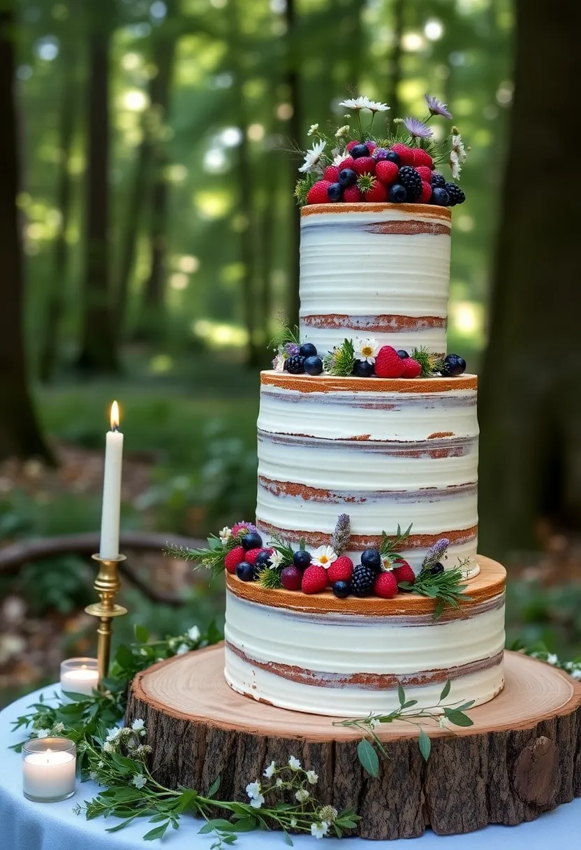 25 Classic Vintage Wedding Cakes That Will Make You Swoon (Don't Miss #15!) - 2. Rustic Naked Cake