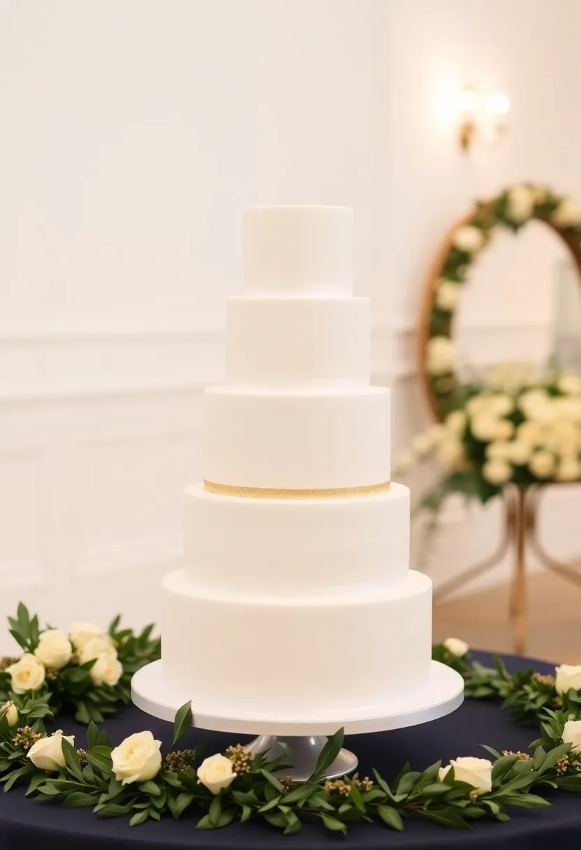 22 Gorgeous White and Gold Wedding Cakes That Are Perfect for Every Bride (Wait Until You See #4!) - 19. Simple Stacked Cake