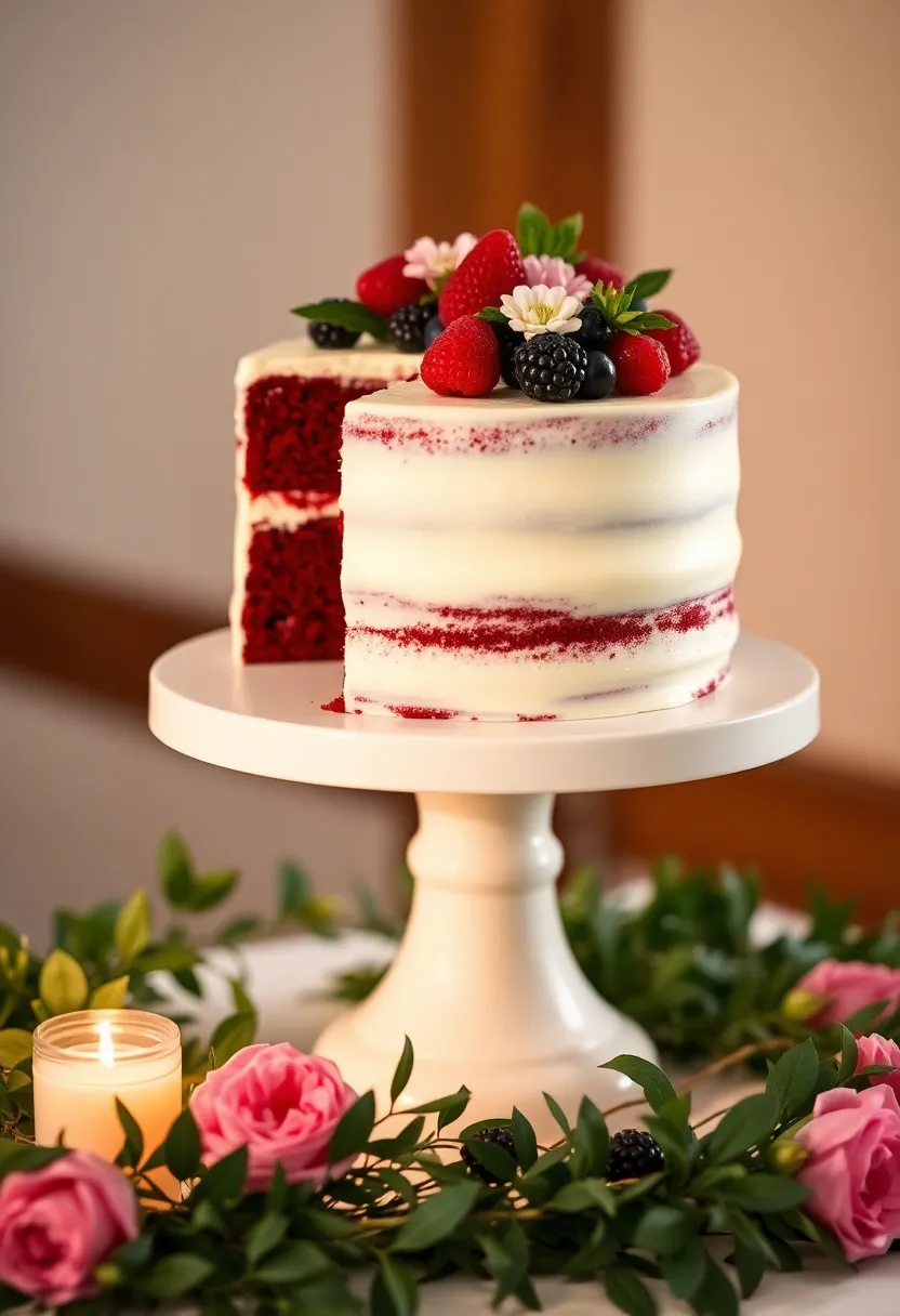21 Trendy Wedding Cake Designs That Will Leave You in Awe (Especially #14!) - 18. Classic Red Velvet