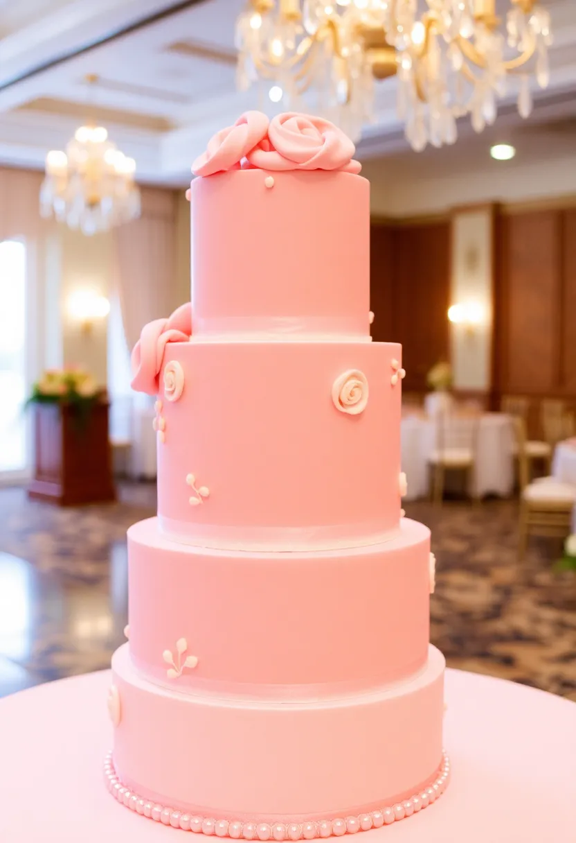 22 Pink Wedding Cakes That Will Make Every Bride Swoon (You Won't Believe #15!) - 22. Love Knot Cake