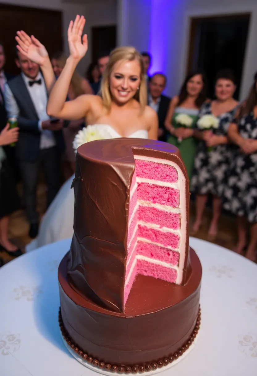 22 Pink Wedding Cakes That Will Make Every Bride Swoon (You Won't Believe #15!) - 15. Unbelievable Chocolate-Covered Pink Cake