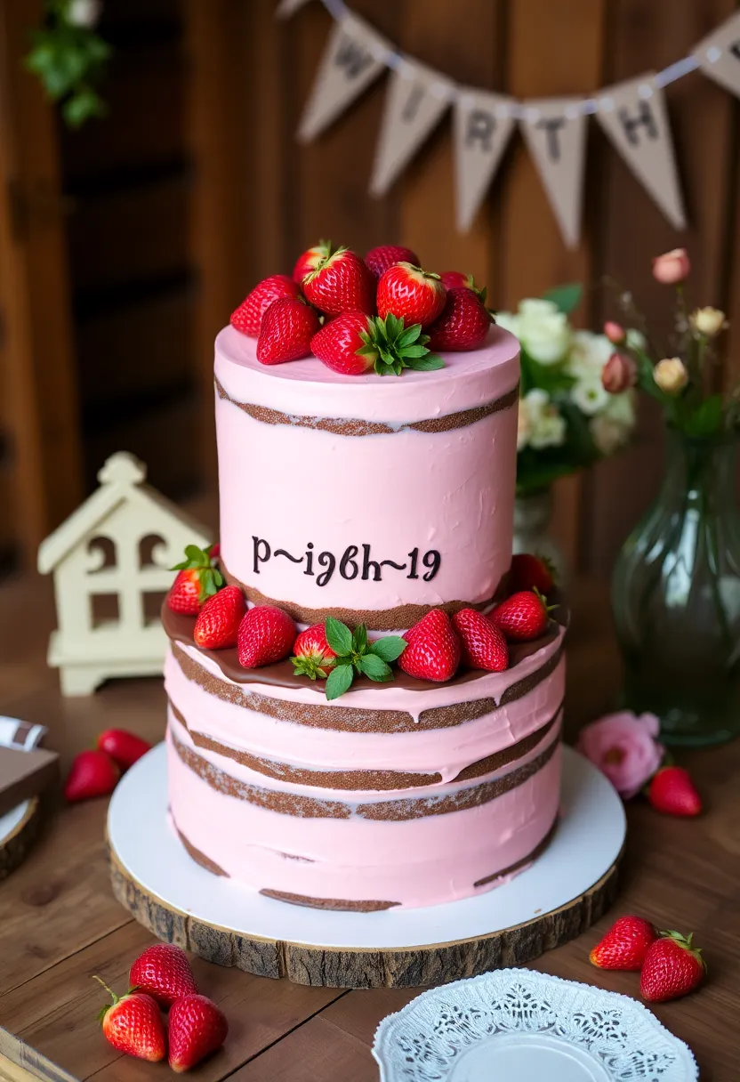 22 Pink Wedding Cakes That Will Make Every Bride Swoon (You Won't Believe #15!) - 13. Chocolate Strawberry Bliss