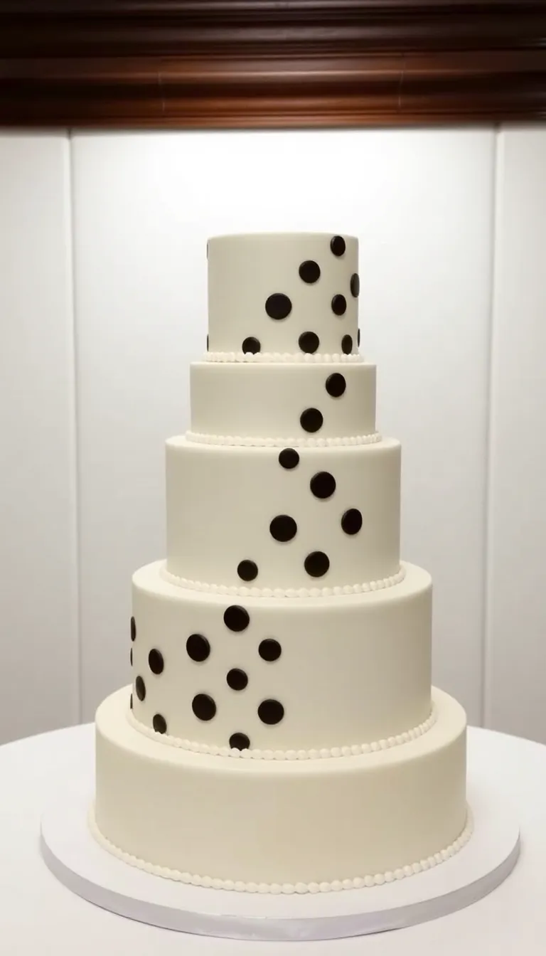 22 Elegant Black and White Wedding Cakes You Can't Afford to Miss! - 15. Statement Tier