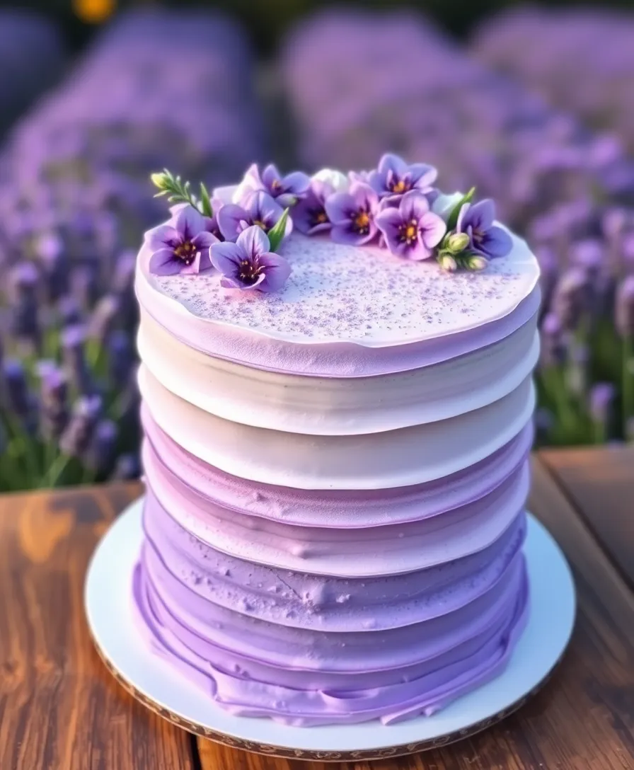 20 Creative Lavender Wedding Cake Designs You’ll Want to Copy! - 4. Lavender Ombre Cake