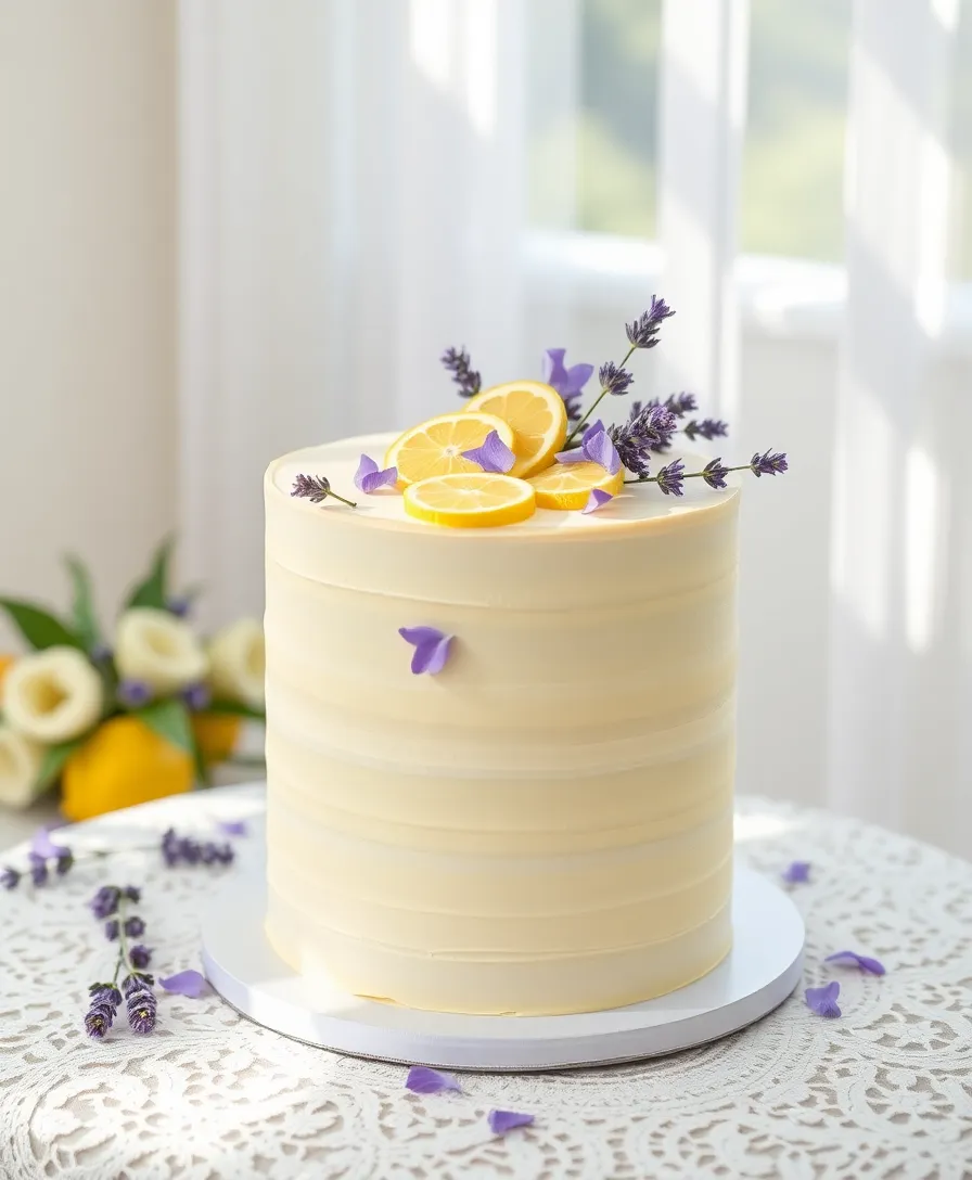 20 Creative Lavender Wedding Cake Designs You’ll Want to Copy! - 2. Elegant Lavender and Lemon Cake