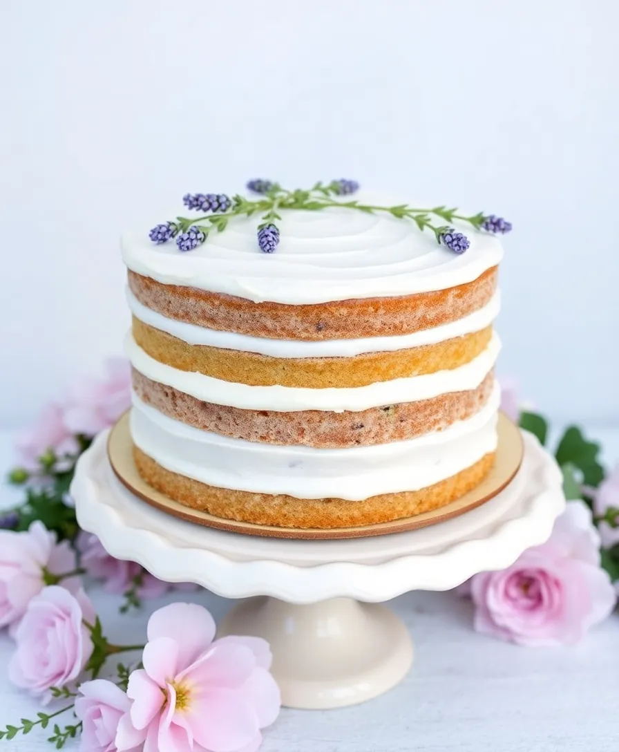 20 Creative Lavender Wedding Cake Designs You’ll Want to Copy! - 6. Lavender Cream Cheese Cake