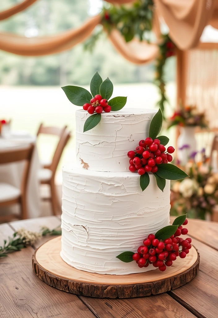 21 Simple White Wedding Cakes That Will Steal Your Heart (You Won't Believe #15!) - 2. Rustic Charm with a Twist