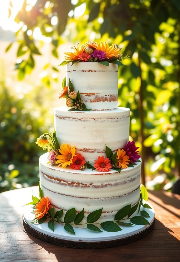 21 Stunning Green Wedding Cake Ideas That Will WOW Your Guests! - 1. Lush Greenery Layer Cake